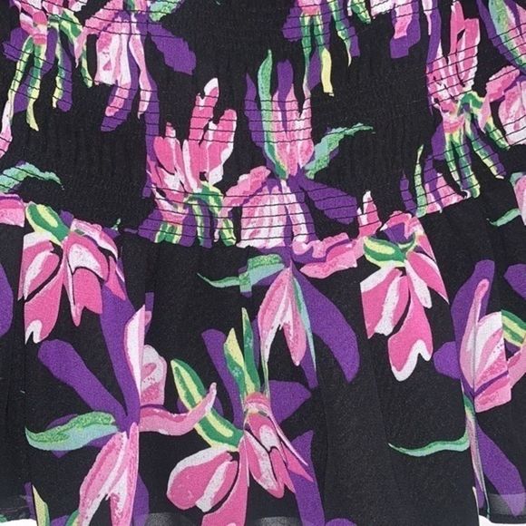 Puff Sleeve Floral Ruched Crop Top - Picture 11 of 12